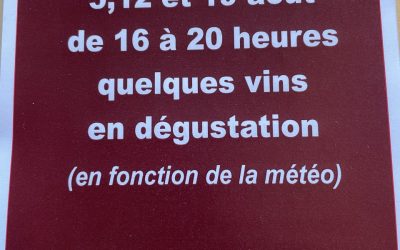 On déguste les vendredis d’août de 16 à 20h